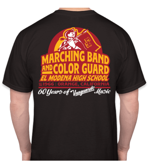 Vanguards Marching Band and Color Guard 60th Anniversary T-Shirt